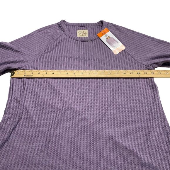 Chaser Waffle Knit Long Sleeve Thermal Top Shirt Lavender Purple Sz XXL NWT - Picture 7 of 14